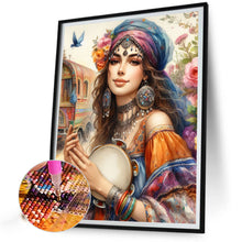 Load image into Gallery viewer, AB Diamond Painting - Full Round - Bright ethnic girl (40*50CM)
