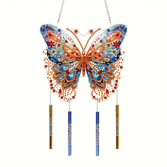 Double Sided Acrylic Special Shape Butterfly Diamond Painting Wind Chime