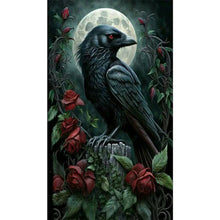 Load image into Gallery viewer, AB Diamond Painting - Full Round - Crow under the moon (40*70CM)
