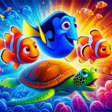 Load image into Gallery viewer, Diamond Painting - Full Round - Turtle and fish (40*40CM)
