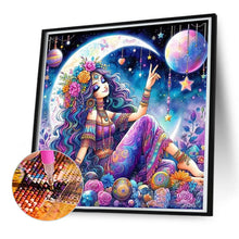 Load image into Gallery viewer, Diamond Painting - Full Round - Colorful cartoon girl (50*50CM)
