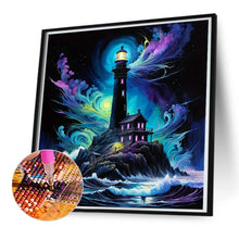 Load image into Gallery viewer, Diamond Painting - Full Round - Lighthouse at night (50*50CM)
