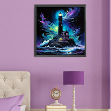 Load image into Gallery viewer, Diamond Painting - Full Round - Lighthouse at night (50*50CM)
