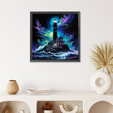 Load image into Gallery viewer, Diamond Painting - Full Round - Lighthouse at night (50*50CM)
