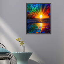 Load image into Gallery viewer, Diamond Painting - Full Round - Morning glow at the seaside (40*50CM)
