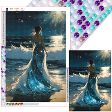 Load image into Gallery viewer, Diamond Painting - Full Round - Back view at the seaside (45*65CM)
