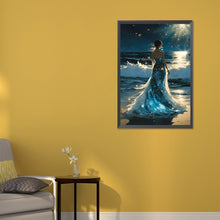 Load image into Gallery viewer, Diamond Painting - Full Round - Back view at the seaside (45*65CM)
