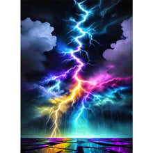 Load image into Gallery viewer, Diamond Painting - Full Round - Lightning at sea (55*75CM)
