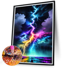 Load image into Gallery viewer, Diamond Painting - Full Round - Lightning at sea (55*75CM)
