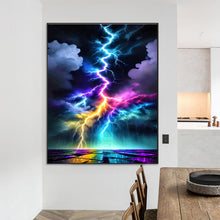 Load image into Gallery viewer, Diamond Painting - Full Round - Lightning at sea (55*75CM)
