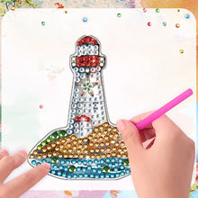 Load image into Gallery viewer, 6Pcs Diamond Painting Refrigerator Magnets for Home Decoration (Lighthouse)
