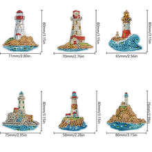 Load image into Gallery viewer, 6Pcs Diamond Painting Refrigerator Magnets for Home Decoration (Lighthouse)

