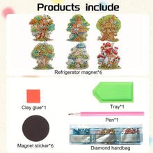 Load image into Gallery viewer, 6Pcs Diamond Painting Refrigerator Magnets for Home Decoration (Tree of Life)
