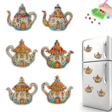 Load image into Gallery viewer, 6Pcs Diamond Painting Refrigerator Magnets for Home Decoration (Kettle Hut)
