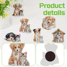 Load image into Gallery viewer, 6Pcs Animal Diamond Painting Refrigerator Magnets for Home Decor (Cat and Dog)
