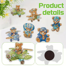 Load image into Gallery viewer, 6Pcs Animal Diamond Painting Refrigerator Magnets for Home Decor (Flying Bear)
