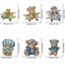 Load image into Gallery viewer, 6Pcs Animal Diamond Painting Refrigerator Magnets for Home Decor (Flying Bear)
