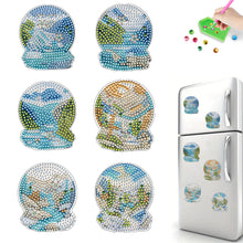 Load image into Gallery viewer, 6Pcs Diamond Painting Refrigerator Magnets for Home Decor (River Crystal Ball)
