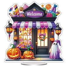 Load image into Gallery viewer, Acrylic Halloween Theme Table Top Diamond Painting Ornament Kits (Welcome)
