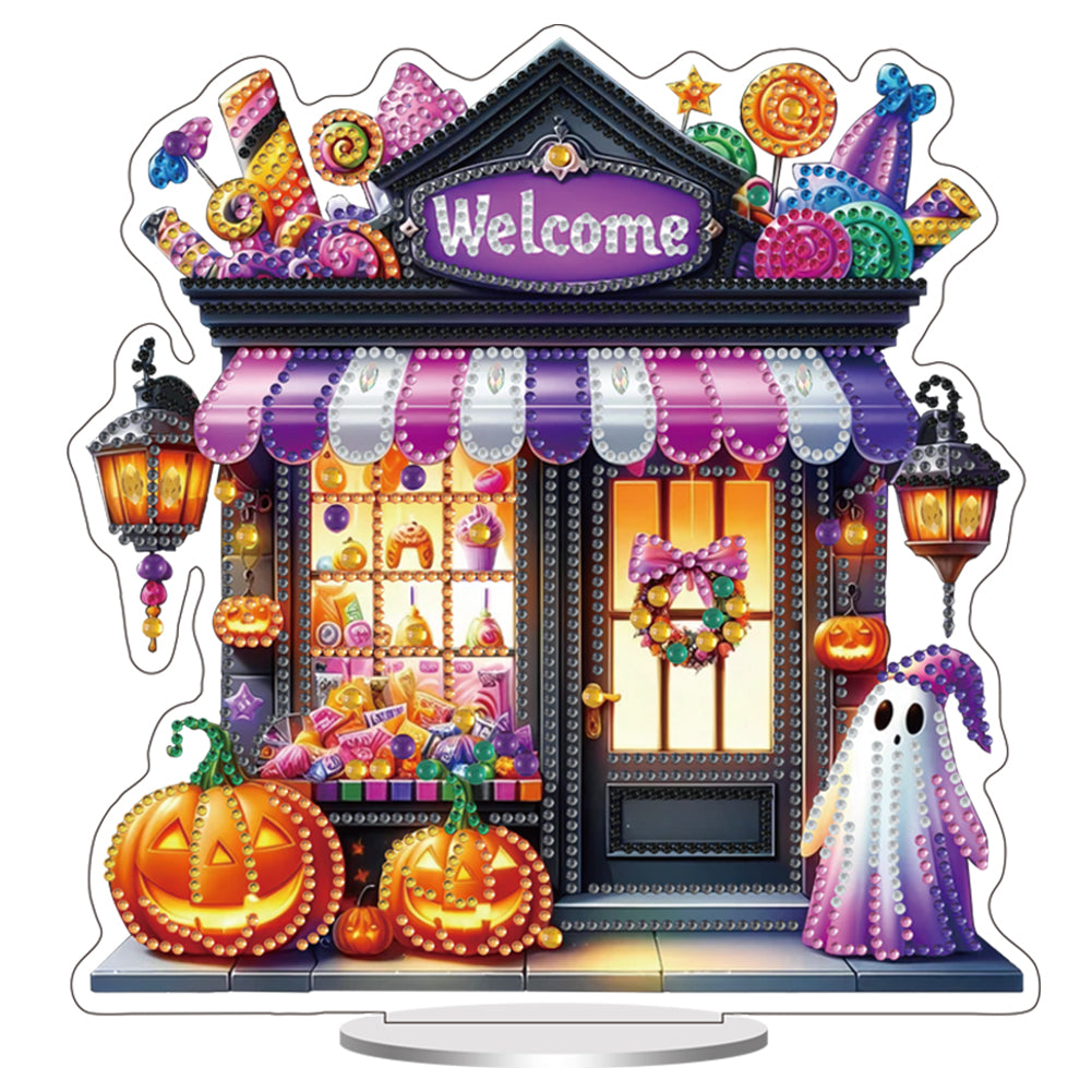 Acrylic Halloween Theme Table Top Diamond Painting Ornament Kits (Welcome)