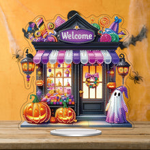 Load image into Gallery viewer, Acrylic Halloween Theme Table Top Diamond Painting Ornament Kits (Welcome)

