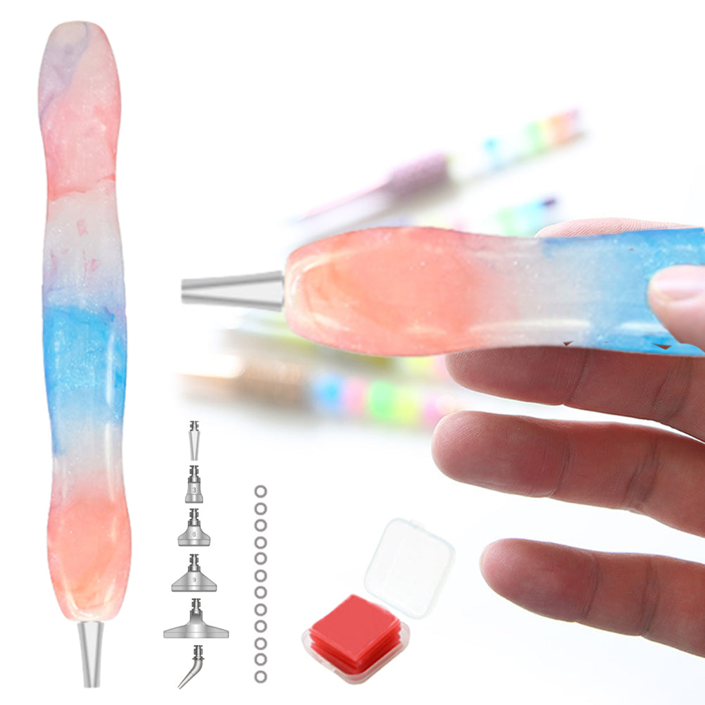 Diamond Painting Art Sticky Drill Dot Pen Stylus Diamond Art Pen (Orange Blue)