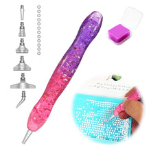 Load image into Gallery viewer, Diamond Painting Art Sticky Drill Dot Pen Stylus Diamond Art Pen (Purple Pink)
