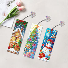 Load image into Gallery viewer, 3Pcs Special Shape Christmas Diamond Painting Bookmark Making Kit 14.7x5cm
