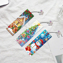 Load image into Gallery viewer, 3Pcs Special Shape Christmas Diamond Painting Bookmark Making Kit 14.7x5cm
