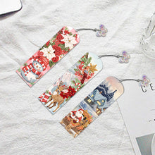 Load image into Gallery viewer, 3Pcs Special Shape Christmas Diamond Painting Bookmark Making Kit 14.7x5cm
