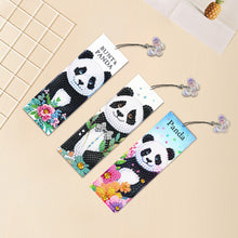 Load image into Gallery viewer, 3Pcs Special Shape Panda Diamond Painting Bookmark Making Kit 14.7x5cm

