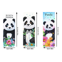 Load image into Gallery viewer, 3Pcs Special Shape Panda Diamond Painting Bookmark Making Kit 14.7x5cm
