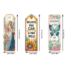 Load image into Gallery viewer, 3Pcs Special Shape Butterfly Angel Diamond Painting Bookmark Making Kit 14.7x5cm
