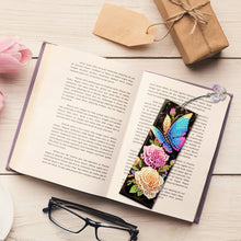Load image into Gallery viewer, 3Pcs Special Shape Butterfly Flower Diamond Painting Bookmark Making Kit
