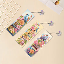 Load image into Gallery viewer, 3Pcs Special Shape Books Diamond Painting Bookmark Making Kit 14.7x5cm
