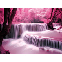Load image into Gallery viewer, Diamond Painting - Full Round - Pink forest waterfall (40*30CM)
