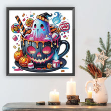 Load image into Gallery viewer, Diamond Painting - Partial Special Shaped - Halloween ¡¤ Ghost candy (30*30CM)
