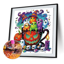 Load image into Gallery viewer, Diamond Painting - Partial Special Shaped - Halloween ¡¤ Ghost pumpkin (30*30CM)
