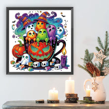 Load image into Gallery viewer, Diamond Painting - Partial Special Shaped - Halloween ¡¤ Ghost pumpkin (30*30CM)
