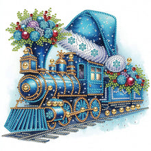 Load image into Gallery viewer, Diamond Painting - Partial Special Shaped - Christmas train (30*30CM)
