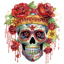 Load image into Gallery viewer, Diamond Painting - Partial Special Shaped - Halloween skeleton (30*30CM)
