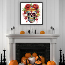 Load image into Gallery viewer, Diamond Painting - Partial Special Shaped - Halloween skeleton (30*30CM)
