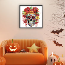 Load image into Gallery viewer, Diamond Painting - Partial Special Shaped - Halloween skeleton (30*30CM)
