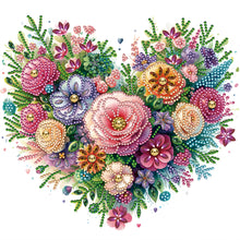 Load image into Gallery viewer, Diamond Painting - Partial Special Shaped - Heart flower (30*30CM)

