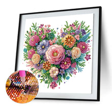 Load image into Gallery viewer, Diamond Painting - Partial Special Shaped - Heart flower (30*30CM)
