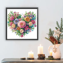Load image into Gallery viewer, Diamond Painting - Partial Special Shaped - Heart flower (30*30CM)
