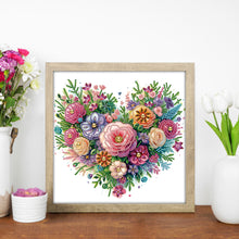 Load image into Gallery viewer, Diamond Painting - Partial Special Shaped - Heart flower (30*30CM)
