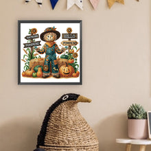 Load image into Gallery viewer, Diamond Painting - Partial Special Shaped - Pumpkin scarecrow (40*40CM)
