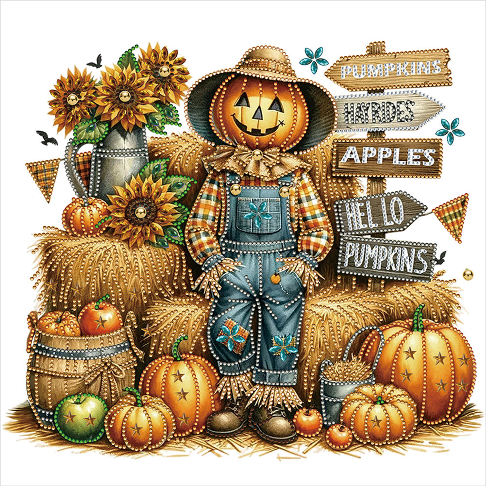 Diamond Painting - Partial Special Shaped - Pumpkin straw (40*40CM)