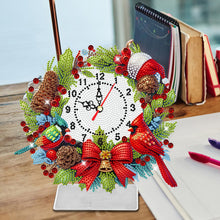 Load image into Gallery viewer, Acrylic Special Shape Christmas Cardinal DIY Diamond Painting Clock for Home
